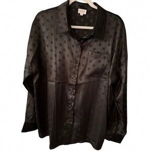 Le Lis Black Polka Dot Shirt